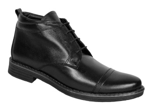 Ghete barbati negre din piele naturala imblanite Bond Siret