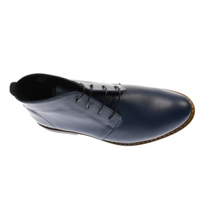 Ghete barbati office, elegante, din piele naturala bleumarin, Elion GB43BL - Img 5