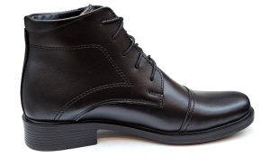 Ghete barbati office elegante din piele naturala cu siret PHROMIN Negru - Img 4