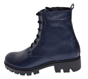 Ghete dama casual din piele naturala bleumarin GD205BL - Img 3