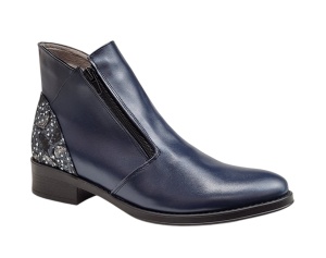 Ghete dama casual din piele naturala Nataly Indigo