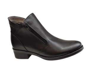 Ghete dama casual din piele naturala Nataly Negru Box - Img 6