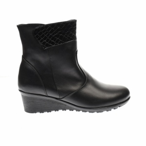Ghete dama din piele naturala, cu fermoar, negre, IMBLANITE - MVS30N - Img 4