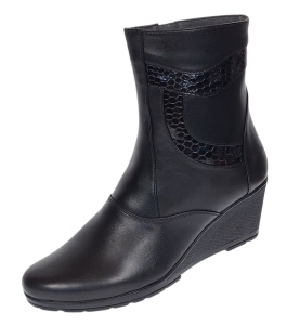 Ghete dama din piele naturala imblanite Orto Negre MVS34ORT - Img 10