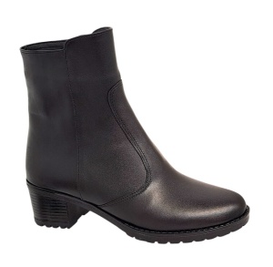 Ghete dama negre din piele naturala imblanite 156N - Img 3