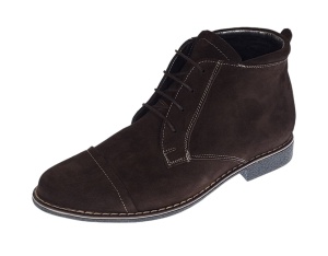 Marimea 37 Ghete barbati casual din piele naturala intoarsa maro LG03MVEL - Img 5