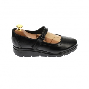 Oferta 35, 36, 40 - Pantofi dama casual din piele naturala cu bareta, negru - LP38N
