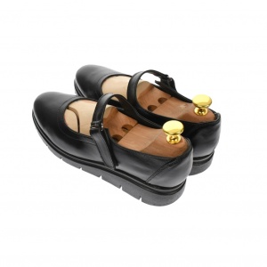 Oferta 35, 36, 40 - Pantofi dama casual din piele naturala cu bareta, negru - LP38N - Img 5
