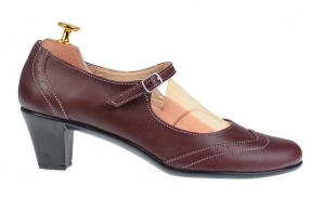 Oferta 36 Pantofi dama eleganti din piele naturala grena LP104GRN - Img 4