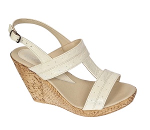 Oferta 37 Sandale dama din piele naturala lacuita, platforme de 10 cm LS300CREMLAC - Img 6