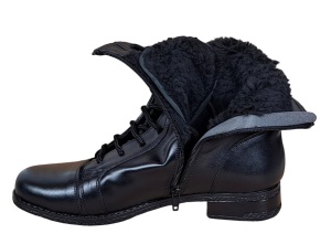 Oferta 40, 41 Ghete dama casual din piele naturala cu siret si fermoar LG21FLN - Img 7