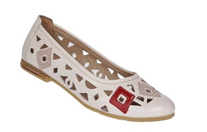 OFERTA MARIMEA 36 Balerini dama, de vara, din piele naturala - SCV403BEJ - Img 6