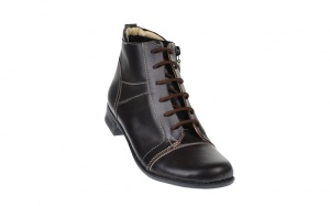 Oferta marimea 36 - Ghete dama Amanda din piele naturala, imblanite, culoare Maro - LG21MABOX