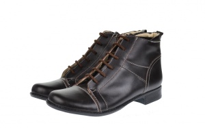 Oferta marimea 36 - Ghete dama Amanda din piele naturala, imblanite, culoare Maro - LG21MABOX - Img 6