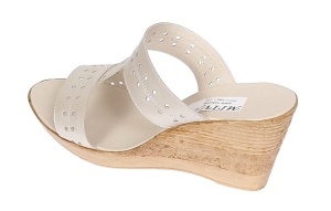 Oferta marimea 36 Papuci dama din piele naturala cu platforme de 7cm LPAP88BEJ - Img 3