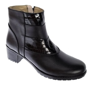 Oferta marimea 37 Ghete dama din piele naturala cu fermoar LMVS20N - Img 2