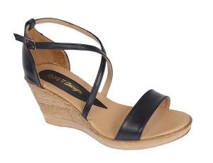 Oferta marimea 38, 39 - Sandale dama casual elegante din piele naturala Negru LS7N2 - Img 2