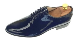 Oferta marimea 38, 41, - Pantofi barbati eleganti bleumarin din piele naturala lac, ENZO - LMOD1BLMLAC - Img 5