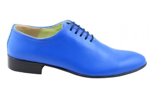 OFERTA marimea 39, 40, 42, 43 - Pantofi barbati office, eleganti din piele naturala ENZO BLUE, LMOD1BLU