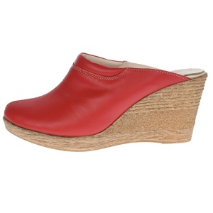 Oferta marimea 39, 40 - Saboti dama rosii din piele naturala, platforme de 7 cm - LTEA19ROSU - Img 2