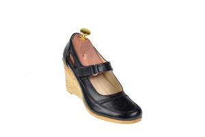 Oferta marimea 39 - Pantofi dama, cu platforma, din piele naturala - LP9154NBOX