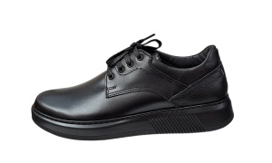 Oferta marimea 40 42 Pantofi casual barbati din piele naturala Cairo Negru Reducere - Img 4