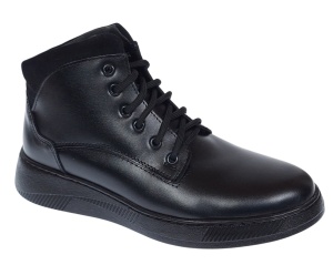 Oferta Marimea 40 Ghete barbati casual din piele naturala imblanite, cu siret L415N