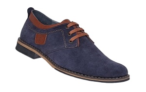 Oferta marimea 40 Pantofi barbati casual din piele naturala bleumarin 410BLEU - Img 6