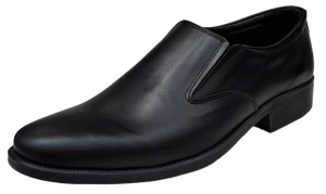 Oferta marimea 40- Pantofi barbati, eleganti, din piele naturala, cu elastic, Negru, lADY3NEL - Img 2