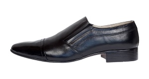 OFERTA! marimea 41, 43, 44 - Pantofi barbati, eleganti, din piele naturala cu varf Negru LAC LP61NLAC - Img 2