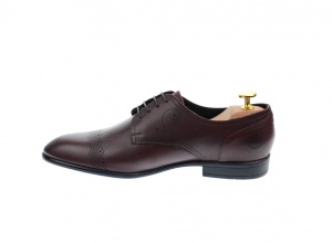 OFERTA MARIMEA 41 - Pantofi barbati eleganti, cu siret, din piele naturala visinie - L700VISINIU - Img 2