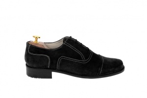 Oferta marimea 41, pantofi barbati eleganti din piele naturala intoarsa LP32NVEL - Img 2