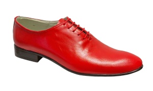 Oferta marimea 44 Pantofi barbati eleganti din piele naturala Enzo Class Rosu - Img 3