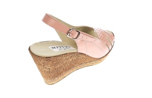 OFERTA! Sandale dama de vara cu platforme de 7 cm, din piele naturala, Nud LS66NUDBOX - Img 2