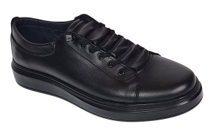 Pantofi barbati casual din piele naturala AK Negru GKR96N - Img 5