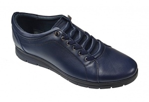 Pantofi barbati casual, din piele naturala, albastru, TIPOBLUE
