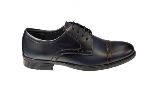 Pantofi barbati casual din piele naturala bleumarin - 101TGBL