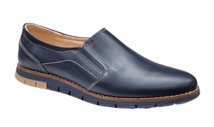 Pantofi barbati, casual din piele naturala, Bleumarin, GKR81BLU