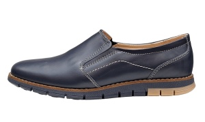 Pantofi barbati, casual din piele naturala, Bleumarin, GKR81BLU - Img 2