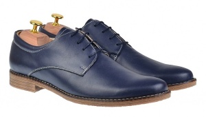 Pantofi barbati casual din piele naturala bleumarin - PABLM - Img 3