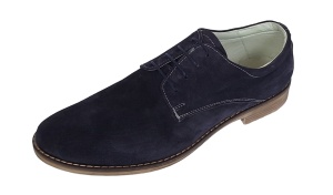 Pantofi barbati, casual, din piele naturala intoarsa, bleumarin VELBLM - Img 5