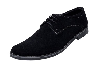 Pantofi barbati casual din piele naturala intoarsa - Model Negru VELN - Img 2