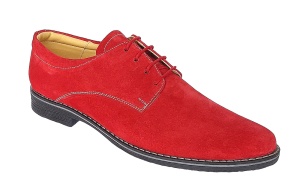 Pantofi barbati casual din piele naturala intoarsa, Rosu - CARLO PARVELTG