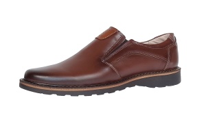 Pantofi barbati casual din piele naturala maro cu elasic - GKR480EM - Img 4