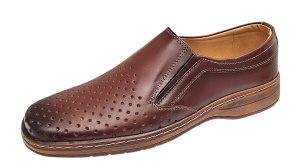 Pantofi barbati casual din piele naturala - Model perforat Maro 504M - Img 7