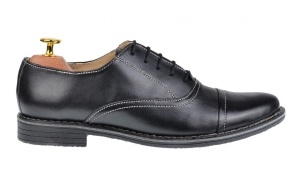 Pantofi barbati casual din piele naturala neagra P32NBOX - Img 4