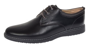 Pantofi barbati casual din piele naturala Negru GKR30N - Img 5