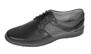 Pantofi barbati casual din piele naturala Negru GKR32N - Img 5