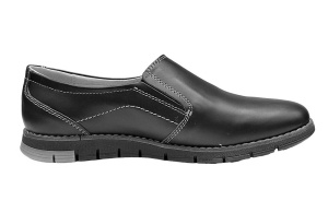 Pantofi barbati, casual din piele naturala, Negru, GKR81N - Img 5