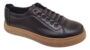 Pantofi barbati casual din piele naturala Negru Gold GKR122N - Img 2